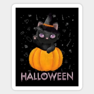 Cute baby witchy cat Trick or treat Funny cute mummy Halloween cute scary little ghost Magnet